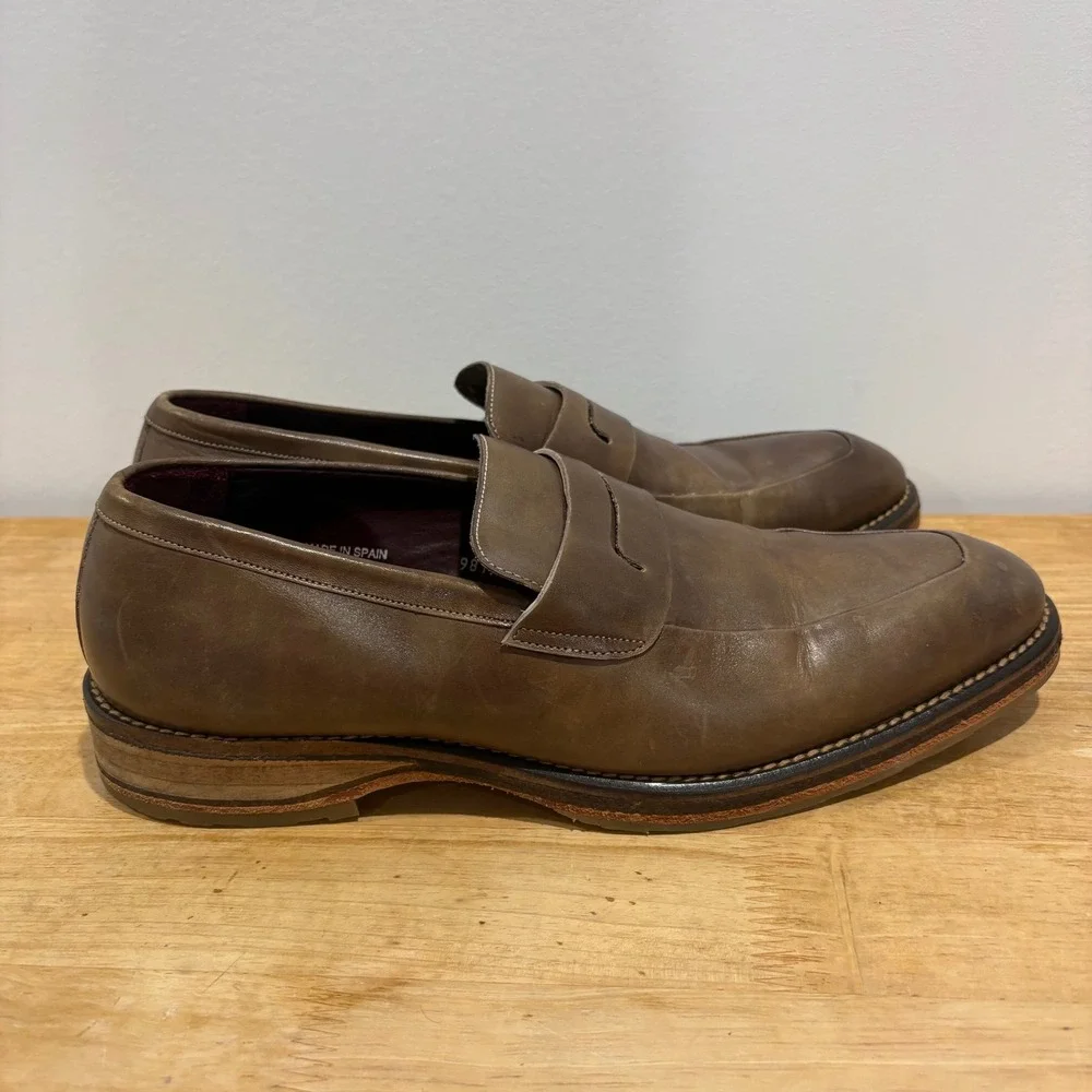 Mezlan Classic Penny Loafers Mens Brown Size 8.5 Leather Slip On 8001-724